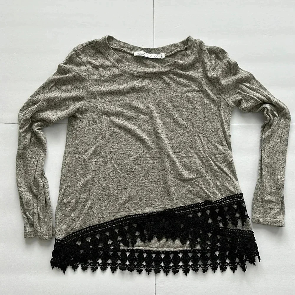 Mosaic &‎ Co Greyish Brown Sweater Sz SM